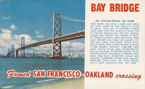 Bay Bridge Famed San Francisco Oakland Crossing Oakland California