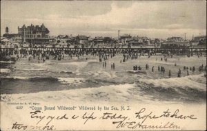 Wildwood by the Sea New Jersey NJ Bathing Scene Boardwalk c1910 Postcard