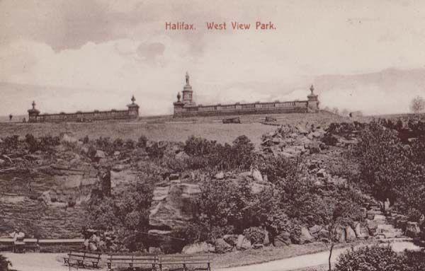 Halifax West View Park Antique Aerial Postcard