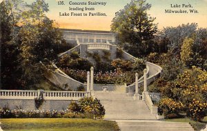 Concrete Stairway Lake Front To Pavilion - Milwaukee, Wisconsin WI  