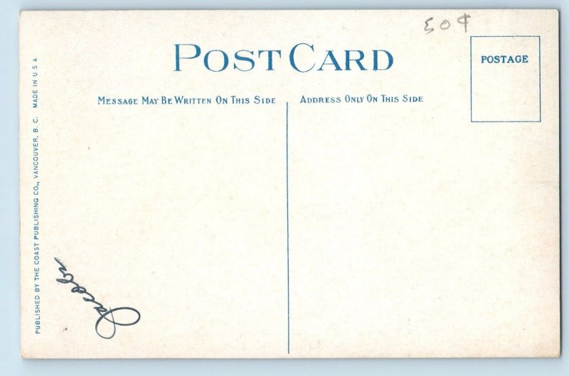 c1910 Vancouver British Columbia BC Canada Postcard Capilano River Rapids Canyon