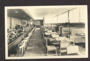 RPPC WINNEMUCCA NEVADA POMONA INN COFFE SHOP INTERIOR REAL PHOTO POSTCARD