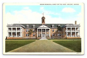 Brown Memorial Home For The Aged Abilene Kansas Postcard