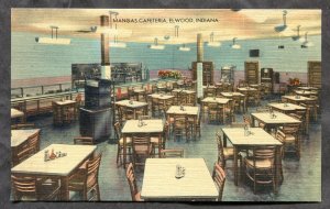 h2722 - ELWOOD Indiana 1940s Mangas Cafeteria Interior. Linen