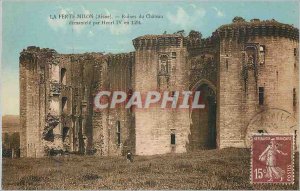 Old Post Card La Ferte Milon (Aisne) Ruins of Chateau dismantled by Henri IV ...