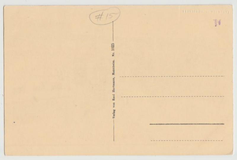 GERMANY STEAMER SHIP mannheim ludwigshaffen Postcard Rhein River