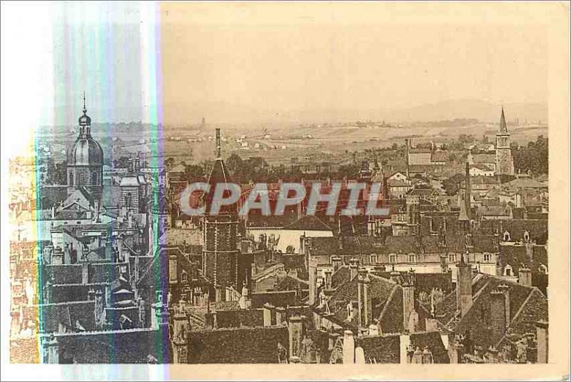 Old Postcard Chalon sur Saone View Quartier St Gosme Church St Pierre and the...