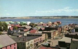 canada, CHARLOTTETOWN, PEI, Bird's-eye View towards Harbour (1970s) Postcard