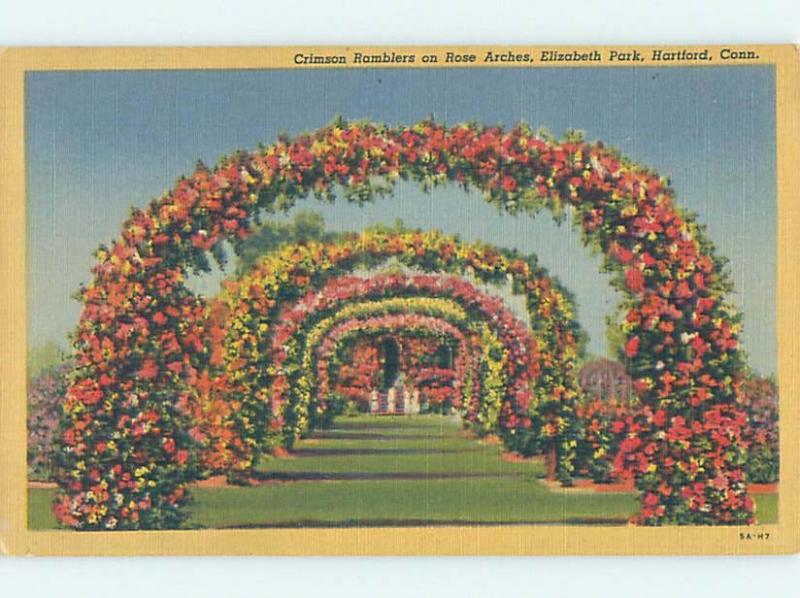 Unused Linen PARK SCENE Hartford Connecticut CT H2166-12