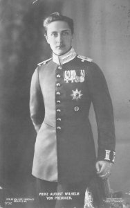 PRINCE AUGUST WILHELM VON PREUSSEN PRUSSIA GERMANY EMPIRE ROYALTY POSTCARD 1907