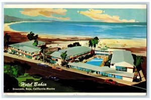 Bird's Eye View Of Hotel Bahia Ensenada Baja California Mexico Vintage Postcard