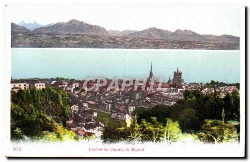 Switzerland - Geneva - Geneva - Lausanne from Signal - Old Postcard