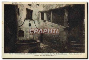 Old Postcard Villeneuve Avignon Chartreuse Benediction well staircase and Val...