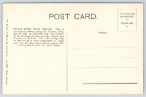 San Antonio-El Paso Texas~Panorama Pecos River Railway Bridge Trestle c1910