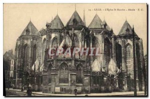 Postcard Old Lille St Maurice Church Apse