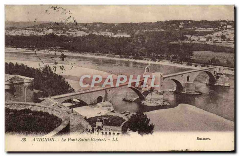 Old Postcard Avignon Pont d'Avignon