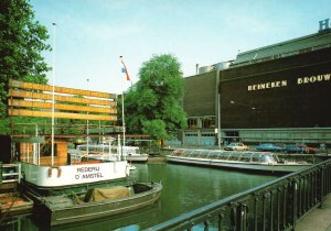 Amsterdam Holland Afvaartsteiger Rederij De Amstel Tegenover Vintage Postcard