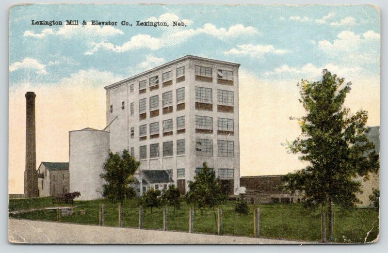 Lexington Nebraska~Lexington Mill & Elevator Co~Smoke Stack~c1910 