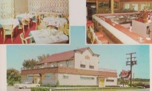 Northbrook Illinois Grove Inn Restaurant Multi View Interior Hotel Rare Postcard