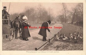 German Royalty, Bavaria Prince Regent Luitpold Feeding Ducks