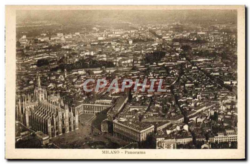 Old Postcard Panorama Milano