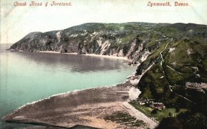Vintage Postcard 1910's Coach Road & Foreland Lynmouth Devon England UK