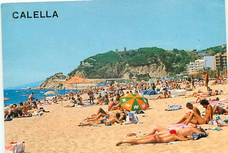 Old Vintage Postcards Calella beach Spain # 2249A