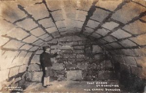 St Augustine Florida Fort Marion Famous Dungeon Real Photo Postcard AA33889