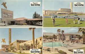Las Vegas Nevada Bakersfield & Fresno California 1960s Postcard Hacienda Motel
