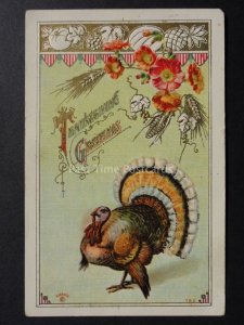 Poppies: American Thanksgiving Greetings c1911 by Sander No.982 Donate to R.B.L.