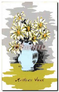 Postcard Modern Meillevrs Wishes Flowers