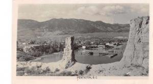 Penticton BC Canada Birds Eye View Real Photo Antique Postcard J60078