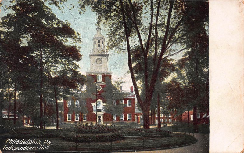 Independence Hall, Philadelphia, PA, Early Postcard, Used in 1908