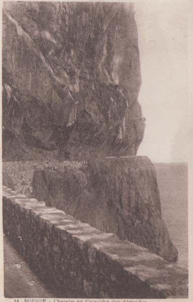 Chemin En Corniche Des Aiguades Mediterranean Algeria Bougie Algeria Postcard