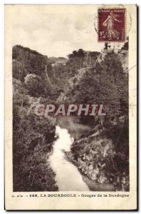 Old Postcard La Bourboule Gorges Dordogne