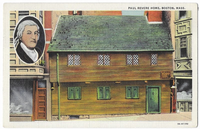 Home of Paul Revere Boston Massachusetts Mailed 1935