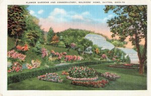 Postcard Flower Garden Dayton Ohio 