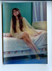 251657 PIN UP NUDE girl OLD Toppan 3-D lenticular postcard