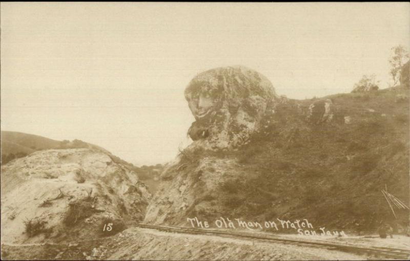 San Juan Puerto Rico The Old Man on Watch c1910 Real Photo Postcard