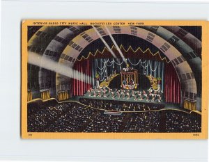 Postcard Interior, Radio City Music Hall, Rockefeller Center, New York City, NY