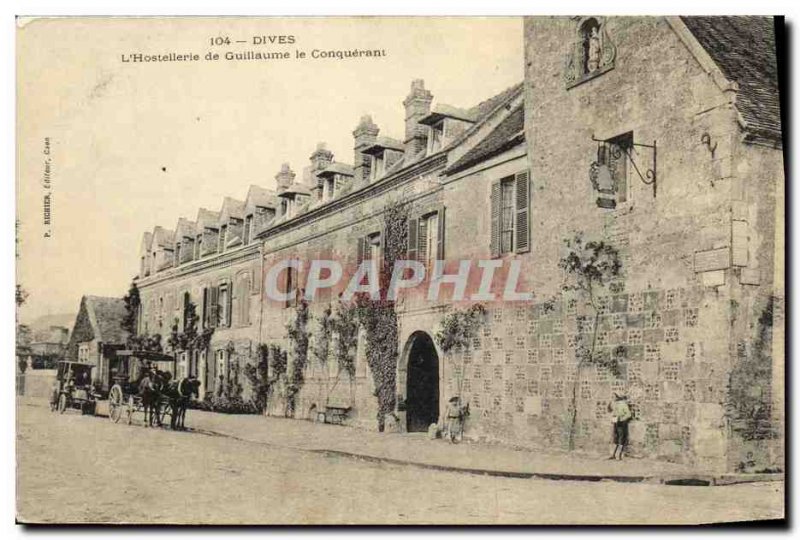 Old Postcard Dives sur Mer Hostellerie William the Conqueror Caleche Automotive