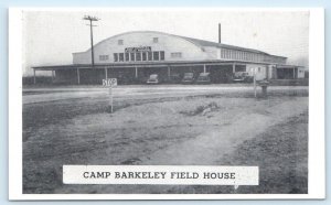 2 Postcards CAMP BARKELEY, Abilene TX ~ Headquarters FIELD HOUSE 1940s WWII Era