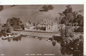 Cumbria Postcard-Windermere, Aerial View of Low Wood Hotel. Posted 1947 -TZ10942