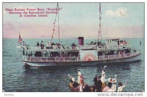 Glass Bottom Power Boat, Emperor, Showing The Submarine Gardens at Catalina...