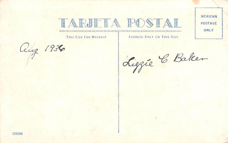 Tijuana Mexico Postcard Tarjeta Postal Chimes Tower, Entrance Tijuana