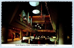 COLUMBUS, Ohio OH ~ Lobby HYATT REGENCY HOTEL 1980s Roadside 4x6 Postcard