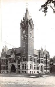 B18/ Manchester Iowa Ia Real Photo RPPC Postcard c40s County Court House