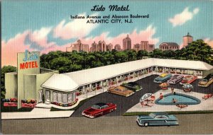 Aerial View Lido Motel, Atlantic City NJ Vintage Postcard M44