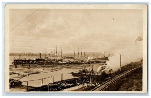 c1920's Docks Lumbermill Waterfront Scene Bellingham WA RPPC Photo Postcard