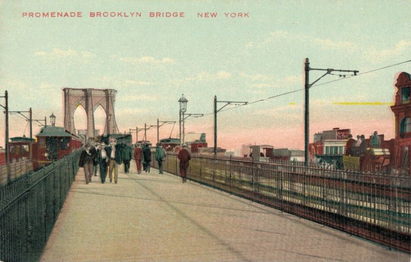 USA Promenade Brooklyn Bridge New York 03.80